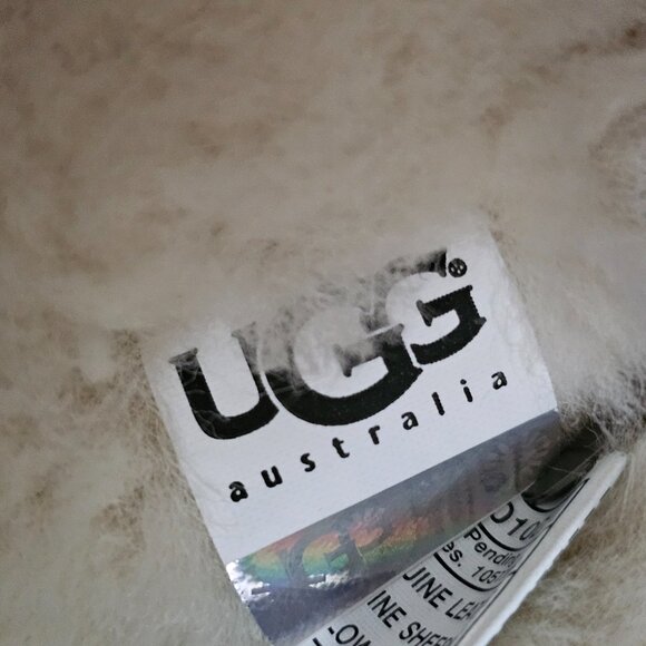 UGG Bailey Button Triplet II Tall Sheepskin Shearling Suede Wool Sand Boots - Picture 9 of 16